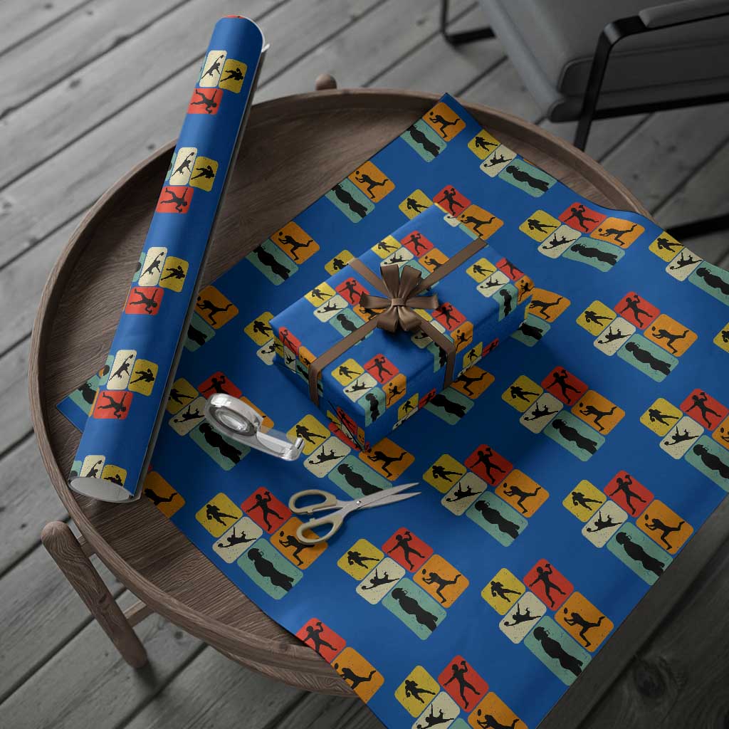 American Football Player Retro Vintage Sport Lover Wrapping Paper Roll - Wonder Print Shop