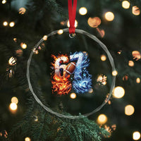 American Football Six Seven Meme Crystal Glass Ornament Funny Gen Alpha Slang Gift