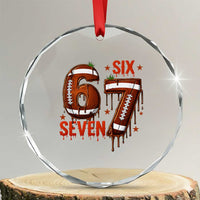American Football Six Seven Meme Crystal Glass Ornament Funny Gen Z Alpha Gift