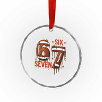 American Football Six Seven Meme Crystal Glass Ornament Funny Gen Z Alpha Gift