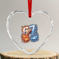 American Football Six Seven Meme Heart Crystal Glass Ornament Funny Gen Alpha Slang Gift