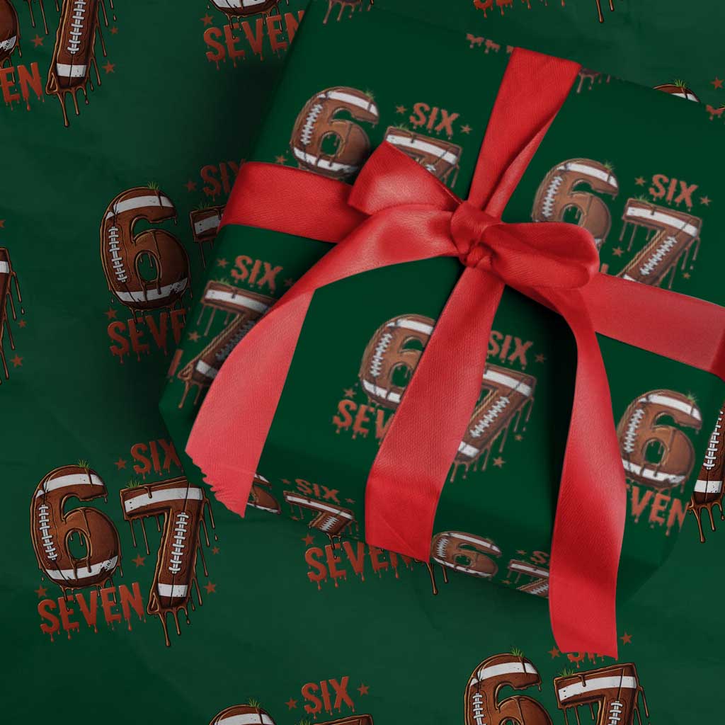 American Football Six Seven Meme Wrapping Paper Roll Funny Gen Z Alpha Gift