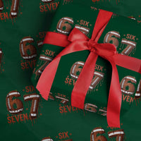 American Football Six Seven Meme Wrapping Paper Roll Funny Gen Z Alpha Gift