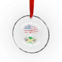American Grown Jamaican Roots Crystal Glass Ornament Retro USA Jamaica Flag - Wonder Print Shop