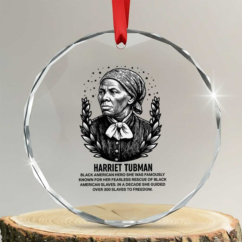American Hero Harriet Tubman Crystal Glass Ornament Black History Leader Gift - Wonder Print Shop