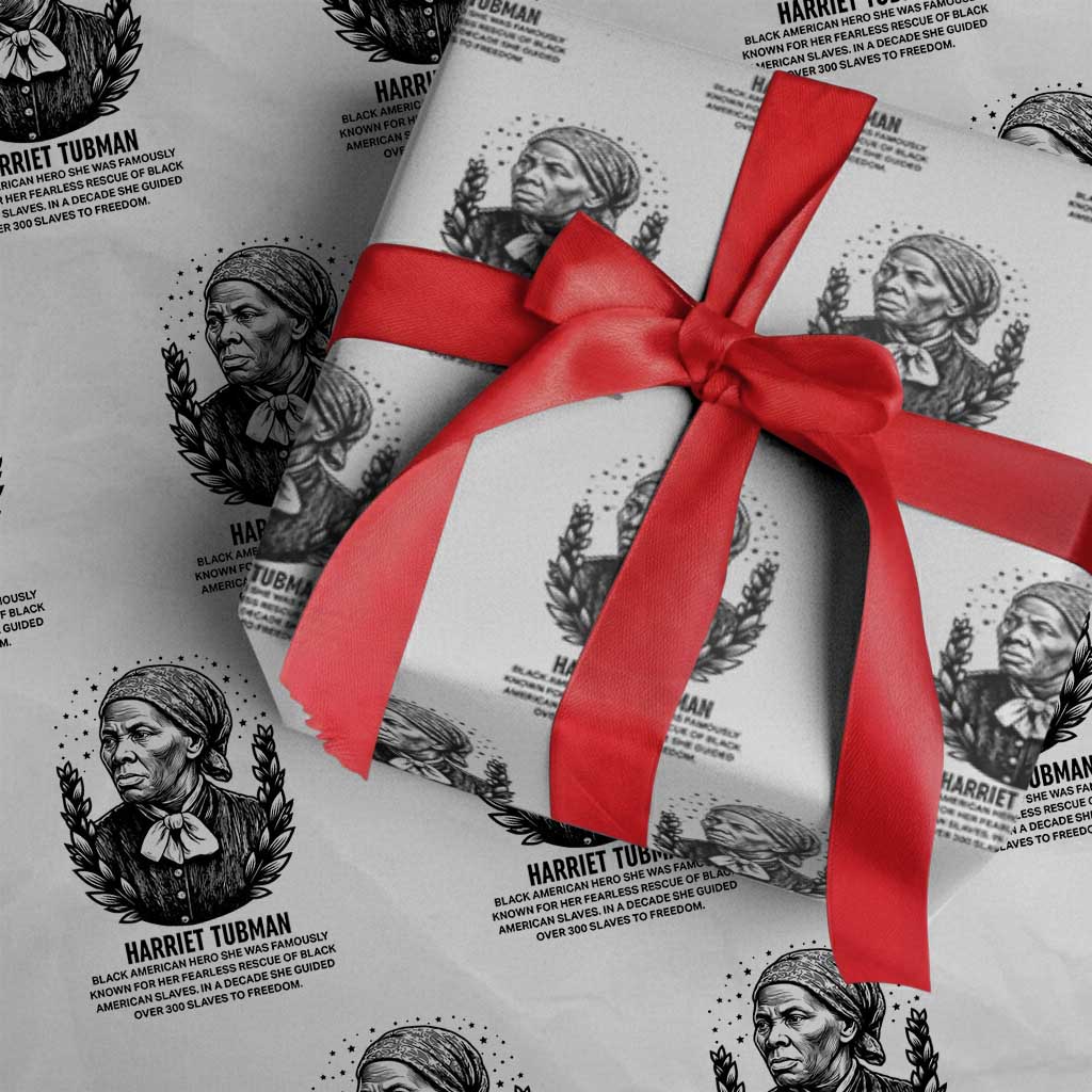 American Hero Harriet Tubman Wrapping Paper Roll Black History Leader Gift - Wonder Print Shop