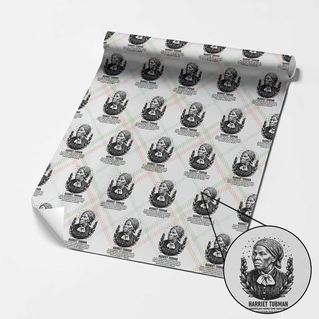 American Hero Harriet Tubman Wrapping Paper Roll Black History Leader Gift - Wonder Print Shop