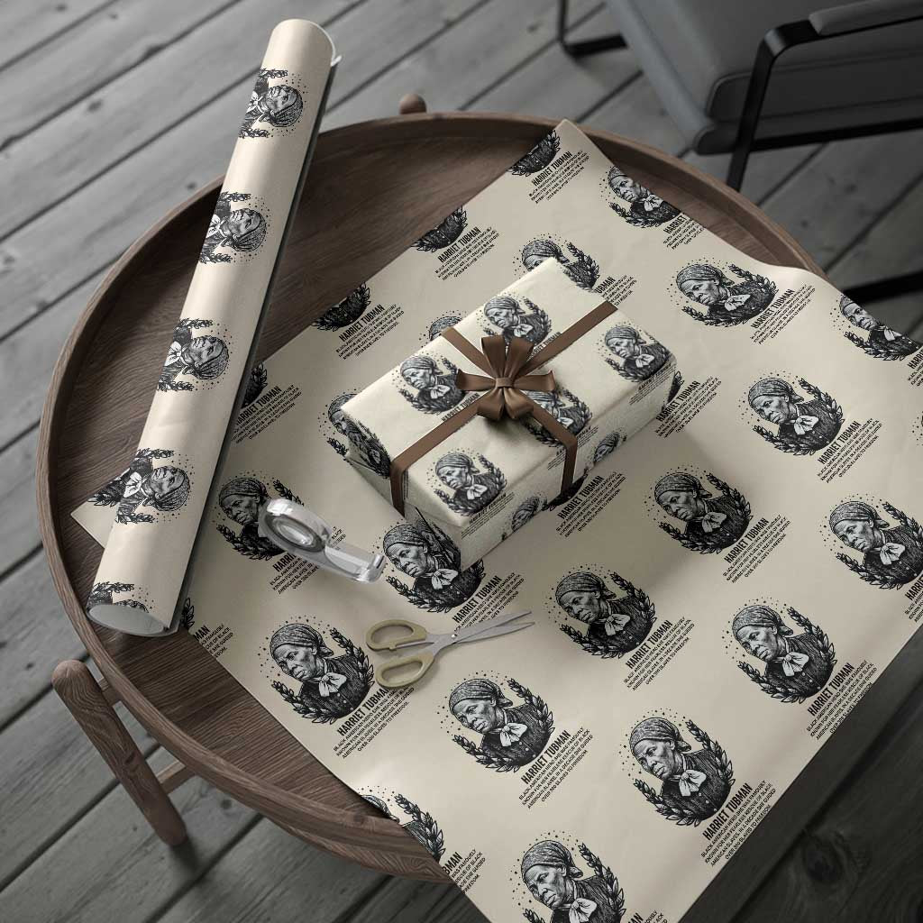 American Hero Harriet Tubman Wrapping Paper Roll Black History Leader Gift - Wonder Print Shop