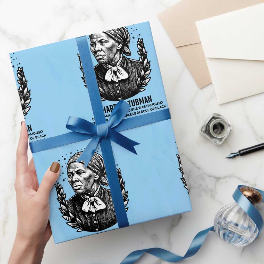 American Hero Harriet Tubman Wrapping Paper Roll Black History Leader Gift - Wonder Print Shop