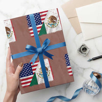 American Mexican Flag Wrapping Paper Roll Mexico Heritage Half Mexican Roots - Wonder Print Shop
