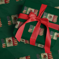 American Mexican Flag Wrapping Paper Roll Mexico Heritage Mexican Roots - Wonder Print Shop