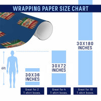 American Mexican Flag Wrapping Paper Roll Virgin Mary Mexico Heritage Mexican Roots - Wonder Print Shop