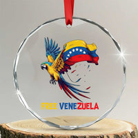 American Venezuela Support Freedom Crystal Glass Ornament Venezuelan Free - Wonder Print Shop