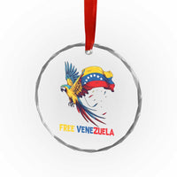 American Venezuela Support Freedom Crystal Glass Ornament Venezuelan Free - Wonder Print Shop