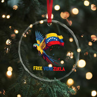 American Venezuela Support Freedom Crystal Glass Ornament Venezuelan Free - Wonder Print Shop
