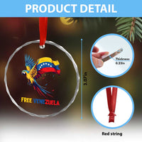 American Venezuela Support Freedom Crystal Glass Ornament Venezuelan Free - Wonder Print Shop