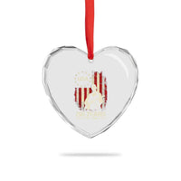 America's 250th Abraham Lincoln Playing Guitar Heart Crystal Glass Ornament