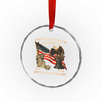 America's 250th Anniversary Crystal Glass Ornament United States Of America 250th Independence Day Freedom TS11