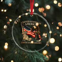 America's 250th Anniversary Crystal Glass Ornament United States Of America 250th Independence Day Freedom TS11