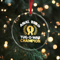 Anal Bead Tug O War Champion Funny Offensive Crystal Glass Ornament Inappropriate Adult Humor Gold - Wonder Print Shop