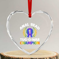 Anal Bead Tug O War Champion Funny Offensive Heart Crystal Glass Ornament Inappropriate Adult Humor Rainbow - Wonder Print Shop