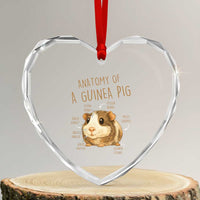 Anatomy Of A Guinea Pig Heart Crystal Glass Ornament Funny Cavy Lover Animal Anatomy Gift - Wonder Print Shop