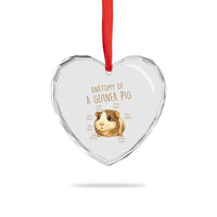 Anatomy Of A Guinea Pig Heart Crystal Glass Ornament Funny Cavy Lover Animal Anatomy Gift - Wonder Print Shop