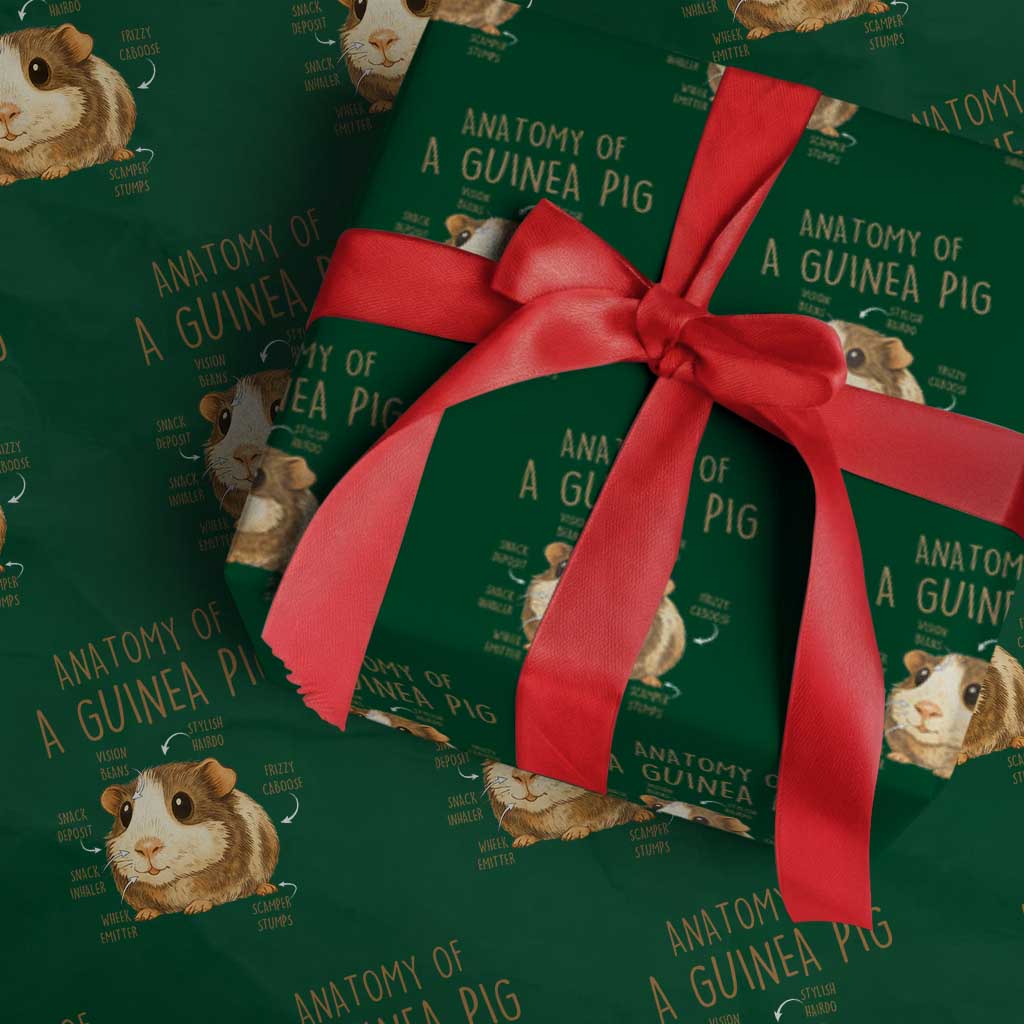Anatomy Of A Guinea Pig Wrapping Paper Roll Funny Cavy Lover Animal Anatomy Gift - Wonder Print Shop