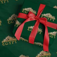 Ancient Egypt Pyramids Sphinx Graphic Wrapping Paper Roll Vintage Egypt Anubis History Buff Travel Souvenir