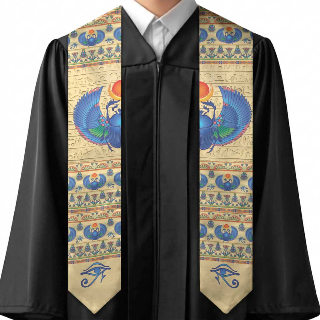 Ancient Egypt Scarab Beetle Graduation Stole
