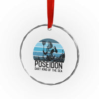 Ancient Greek Mythology Poseidon Dartist Crystal Glass Ornament Dart King Of The Sea Trident - Wonder Print Shop