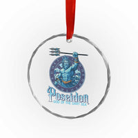 Ancient Greek Mythology Poseidon Dartist Crystal Glass Ornament God Of The Dart Sea Trident - Wonder Print Shop