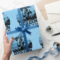 Ancient Greek Mythology Poseidon Dartist Wrapping Paper Roll Dart King Of The Sea Trident - Wonder Print Shop