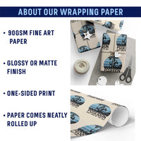 Ancient Greek Mythology Poseidon Dartist Wrapping Paper Roll Dart King Of The Sea Trident - Wonder Print Shop