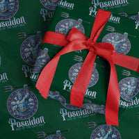 Ancient Greek Mythology Poseidon Dartist Wrapping Paper Roll God Of The Dart Sea Trident - Wonder Print Shop