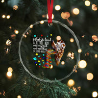 And She Loved A Little Boy Very Much Even More Than She Loved Herself Crystal Glass Ornament Autism Awareness Giraffes