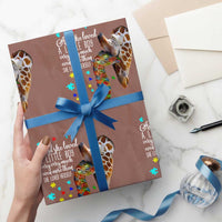 And She Loved A Little Boy Very Much Even More Than She Loved Herself Wrapping Paper Roll Autism Awareness Giraffes