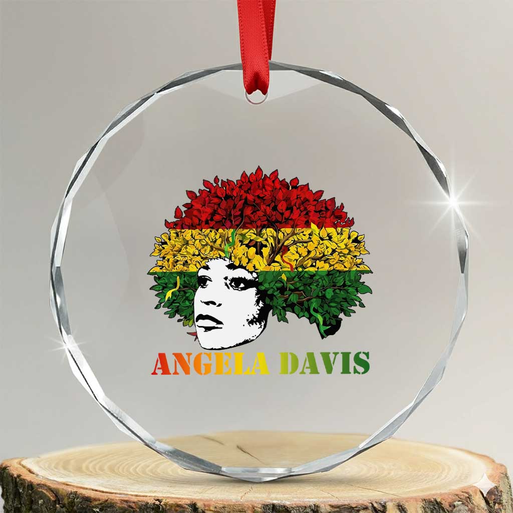 Angela Davis Crystal Glass Ornament Black History Month - Wonder Print Shop