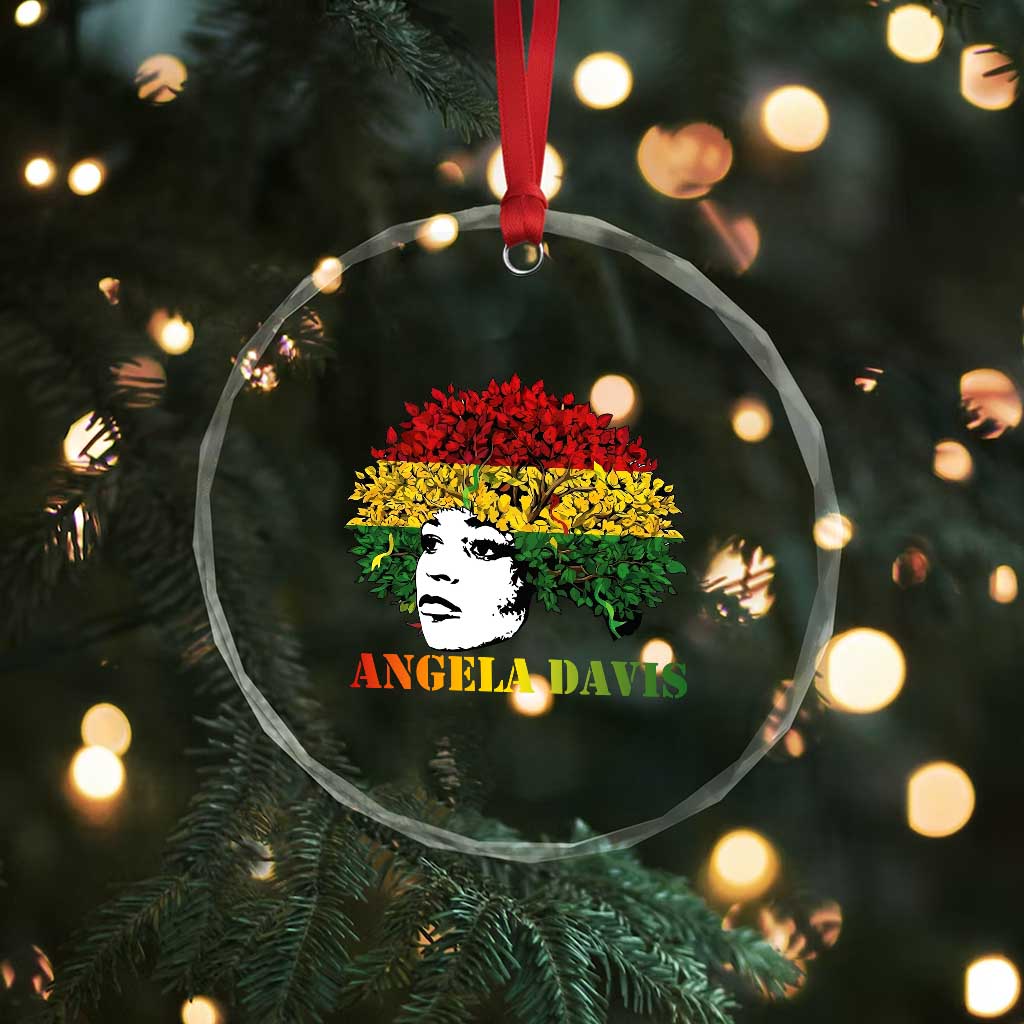 Angela Davis Crystal Glass Ornament Black History Month - Wonder Print Shop