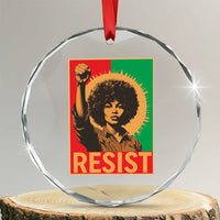 Angela Davis Crystal Glass Ornament Political Protest Resist Civil Rights Freedom - Wonder Print Shop
