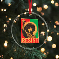 Angela Davis Crystal Glass Ornament Political Protest Resist Civil Rights Freedom - Wonder Print Shop