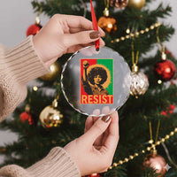 Angela Davis Crystal Glass Ornament Political Protest Resist Civil Rights Freedom - Wonder Print Shop