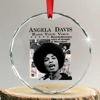 Angela Davis Crystal Glass Ornament Raise Your Voice Revolutionary Power Liberation TS02