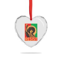Angela Davis Heart Crystal Glass Ornament Political Protest Resist Civil Rights Freedom - Wonder Print Shop