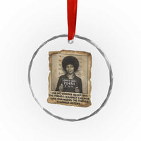 Angela Davis Inspirational Quote Crystal Glass Ornament Black History Melanin - Wonder Print Shop