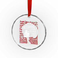 Angela Davis Inspirational Quote Crystal Glass Ornament Black History Month - Wonder Print Shop