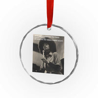 Angela Davis Inspirational Quote Crystal Glass Ornament Black History Month - Wonder Print Shop