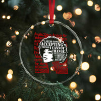 Angela Davis Inspirational Quote Crystal Glass Ornament Black History Month - Wonder Print Shop