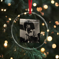 Angela Davis Inspirational Quote Crystal Glass Ornament Black History Month - Wonder Print Shop