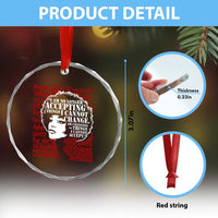 Angela Davis Inspirational Quote Crystal Glass Ornament Black History Month - Wonder Print Shop